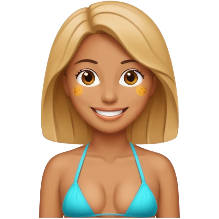 a woman with bikini emoji