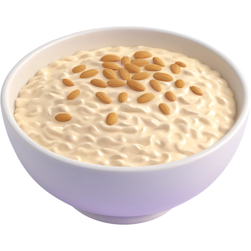 oats in a bowl with milk emoji