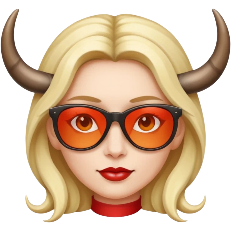 woman with horns and sunglasses emoji