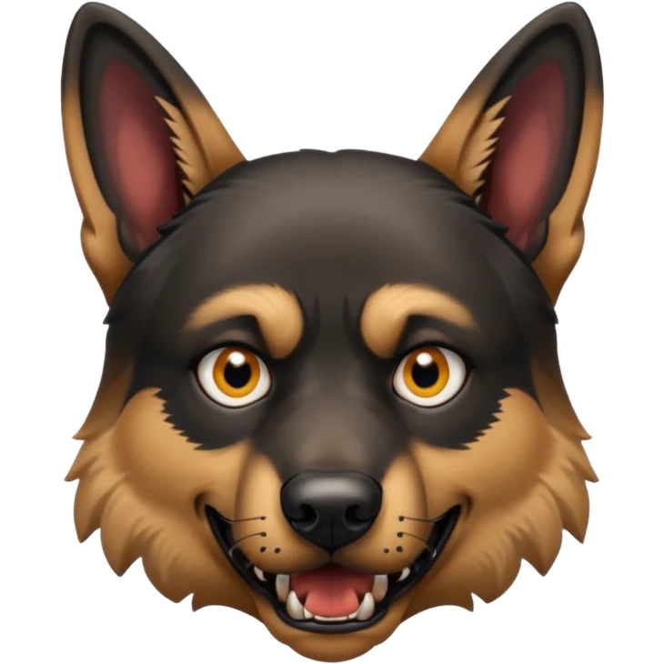 scary german shephard head emoji