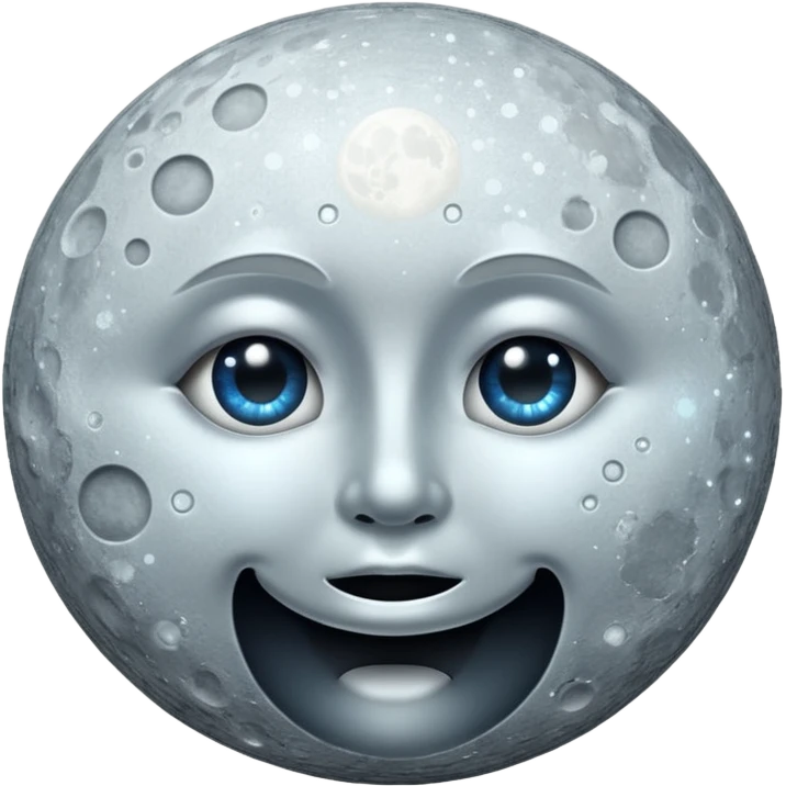 Vintage sparkly moon emoji