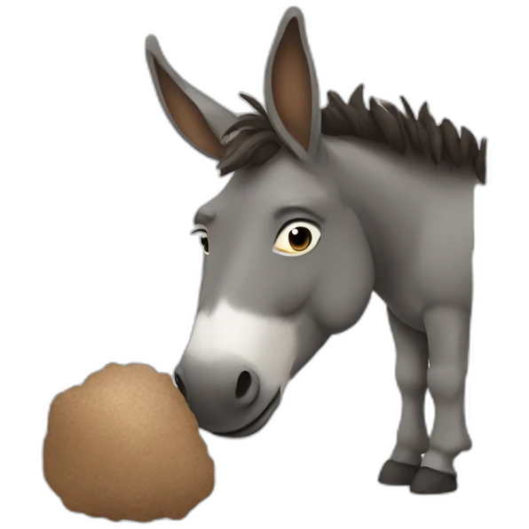 donkey and poop emoji