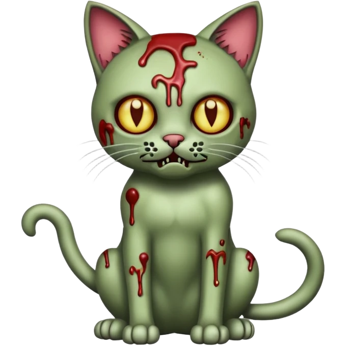 zombie cat full body emoji