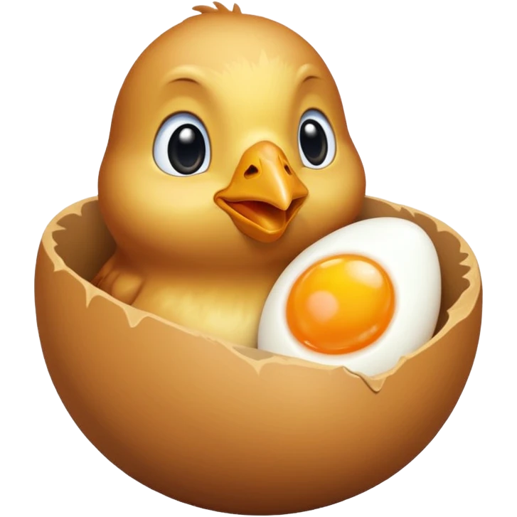 Un poussin noir qui est dans son oeuf emoji