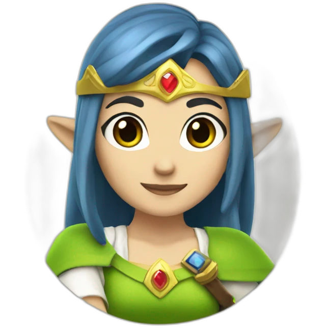 zelda the princess taking a selfie emoji