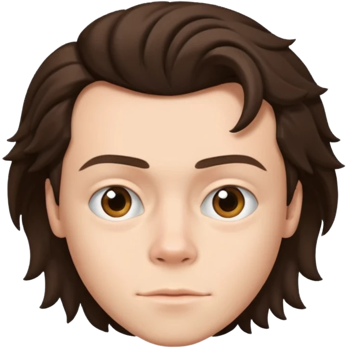 une personne joli, aqui ressemble a harry styles de 3 quart  dans un rond  emoji