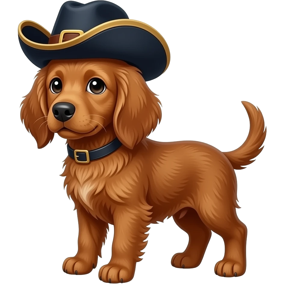 Irsk setter puppy David crocett hat emoji