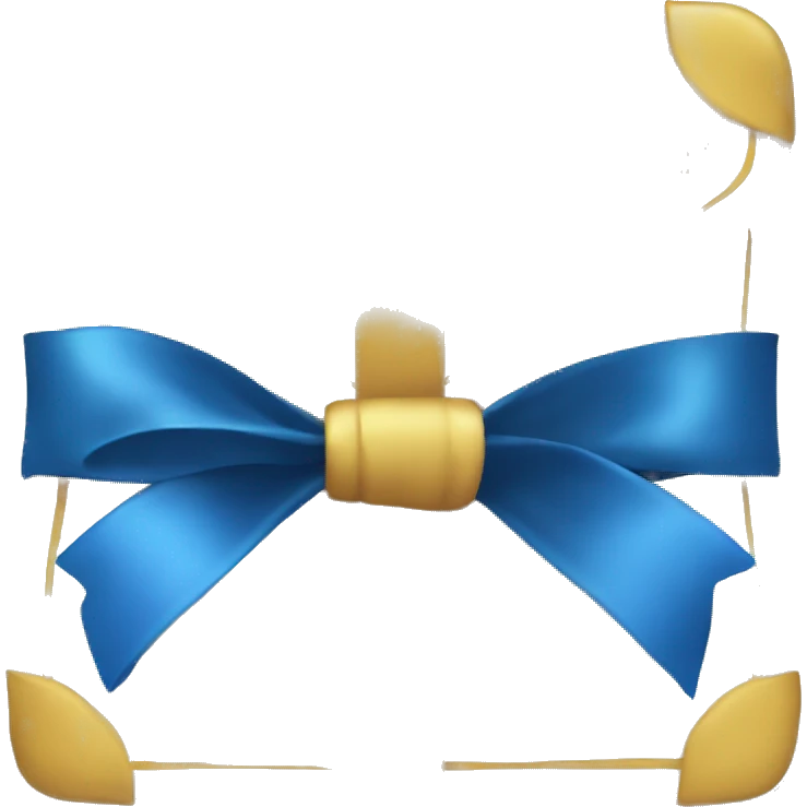 White invitation letter with blue ribbon  emoji