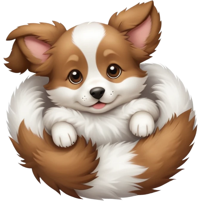 puppy rolling on its back emoji