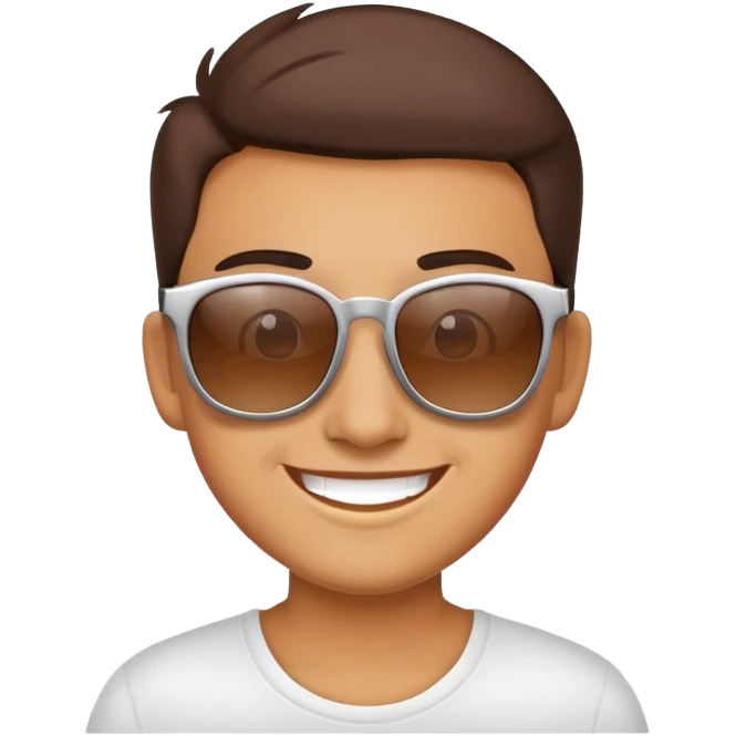 happy smiling character with sunglasses emoji
