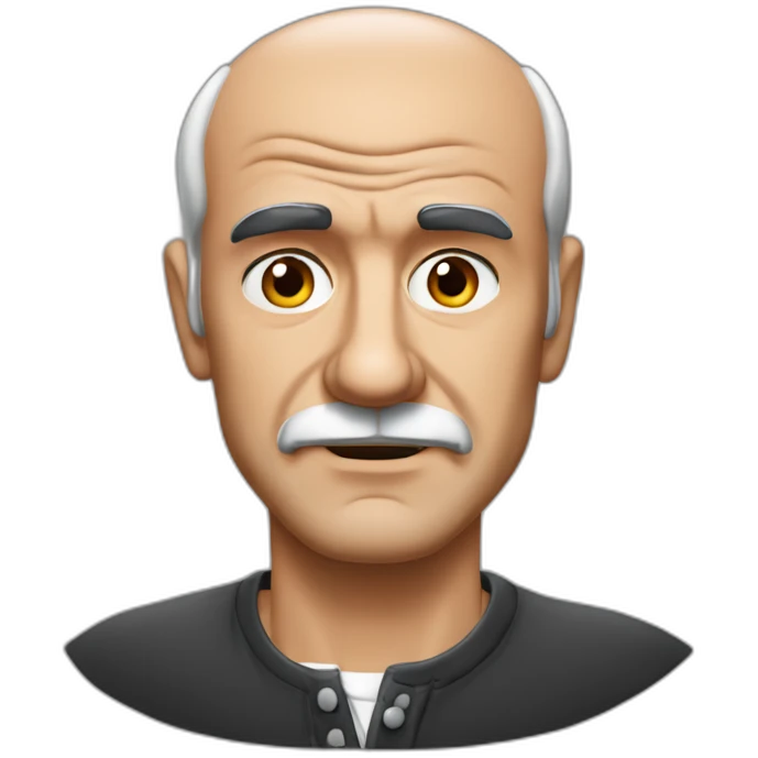 sean connery serious cartoon wearing henley  emoji