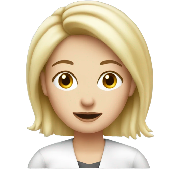 german blonde women working in kebap shop, white skin emoji