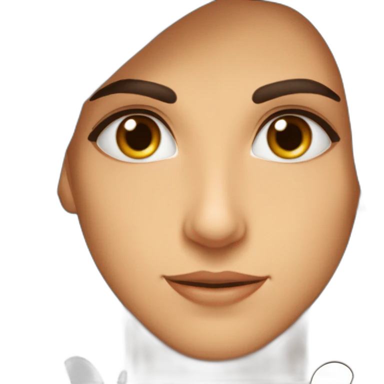 Beau gosse arabe yeux marrons cheveux courts et noirs emoji