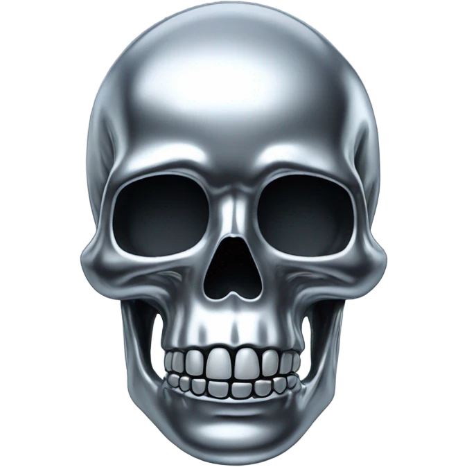 Skeleton made out of chrome emoji