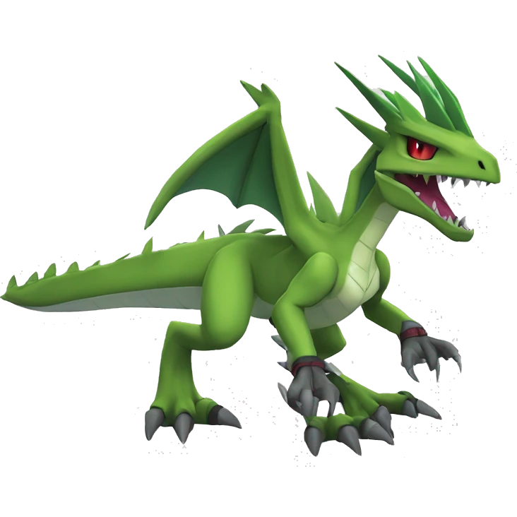  Cool Edgy Digimon-Fakemon-Guilmon-Genesect-Flygon-Velociraptor-Dragon full body emoji