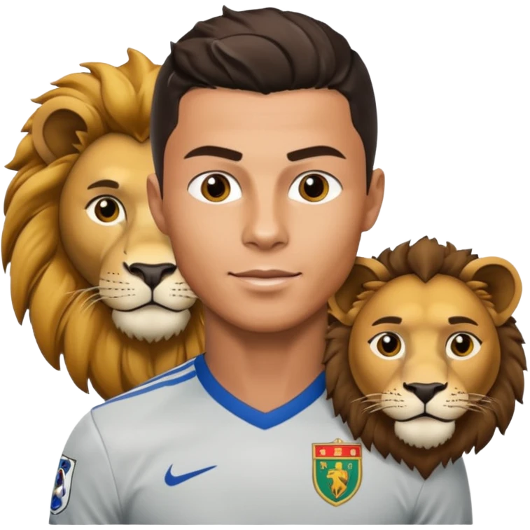رونالدو با شیر emoji