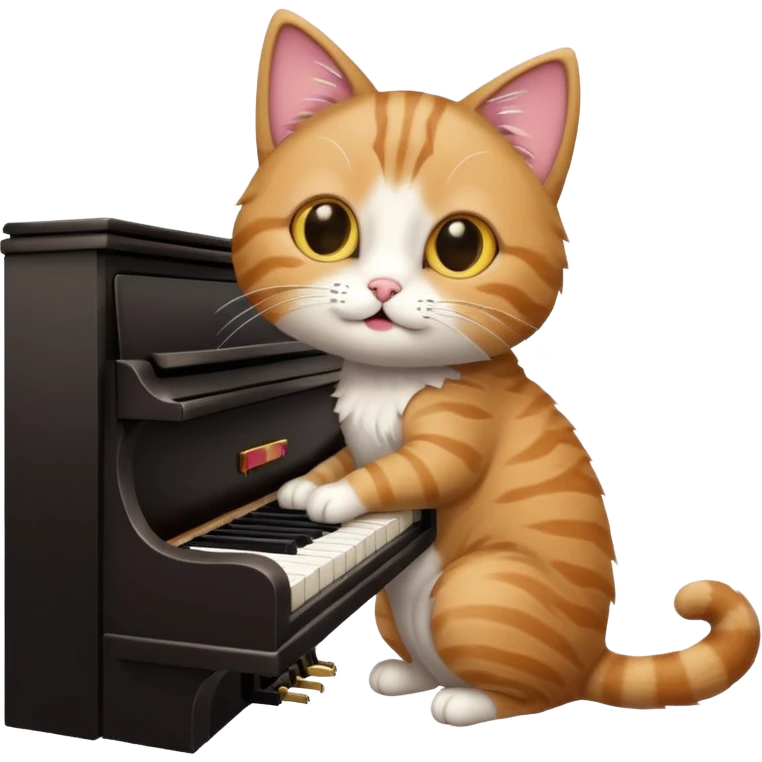 Cat playing piano  emoji
