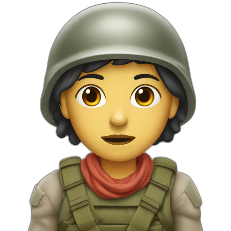 craying Woman going to war emoji