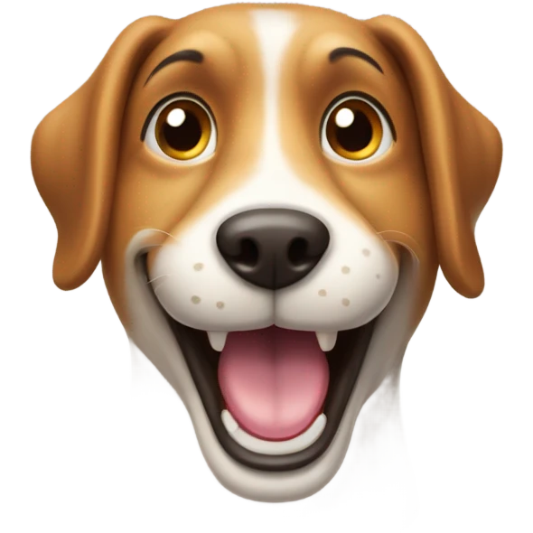 Dog smilling emoji