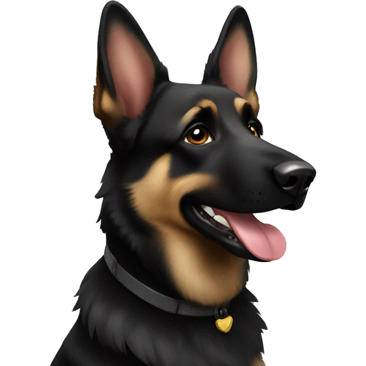 Black German shepherd emoji