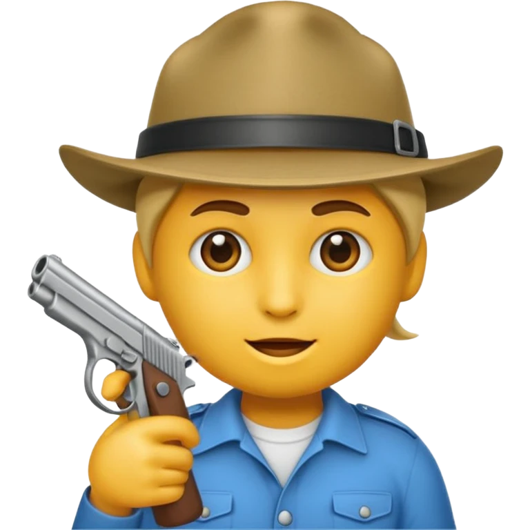 As un emoji que se vea la cabeza nada más con una gorra de lado y que no tenga aspecto infantil con una pistola  emoji