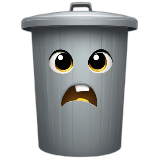 angry trash can emoji