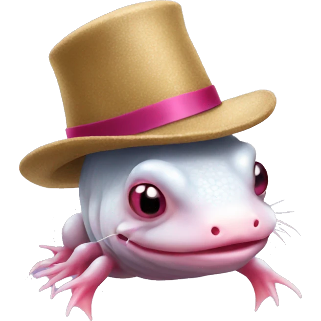 axolotl with a hat emoji