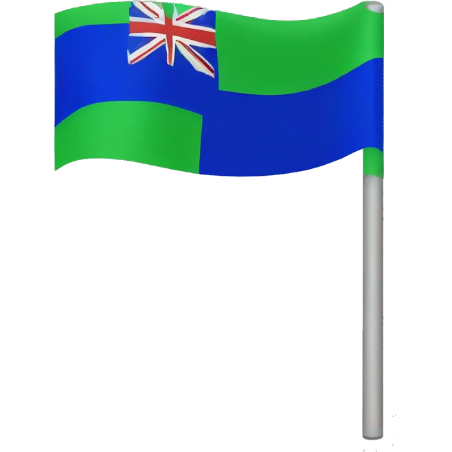 Bandera azul y verde rectangular  emoji