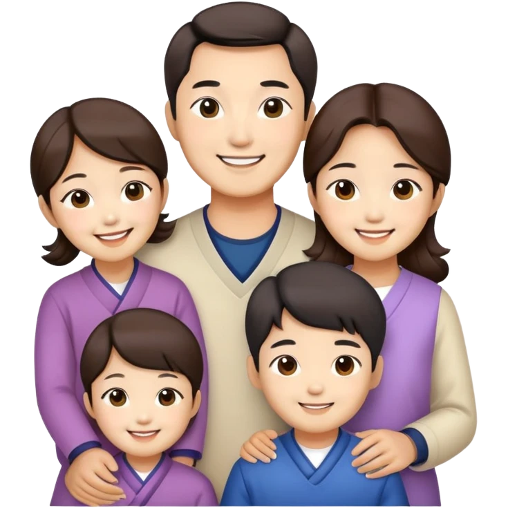 smile korean family emoji