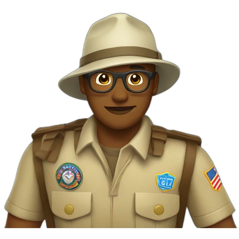 Scout en una piscina  emoji