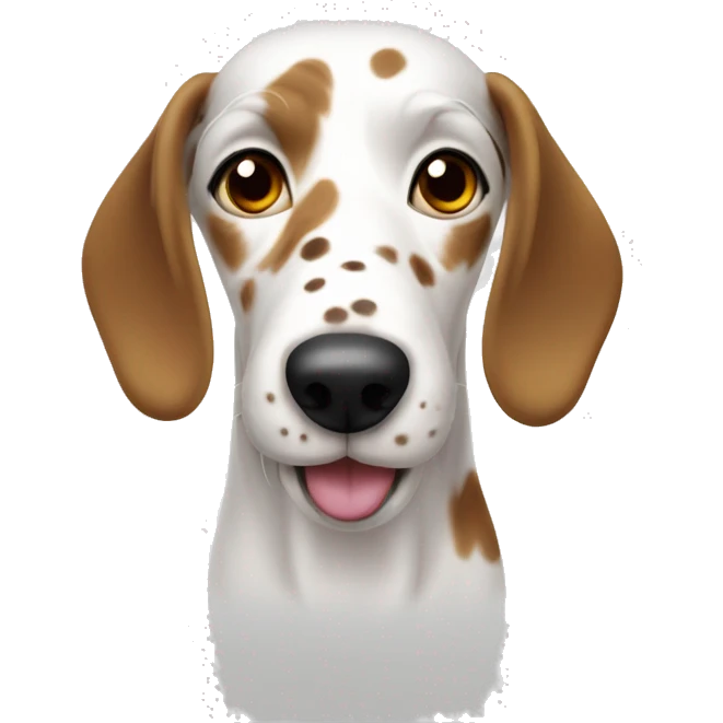 white dashound with boack spots emoji