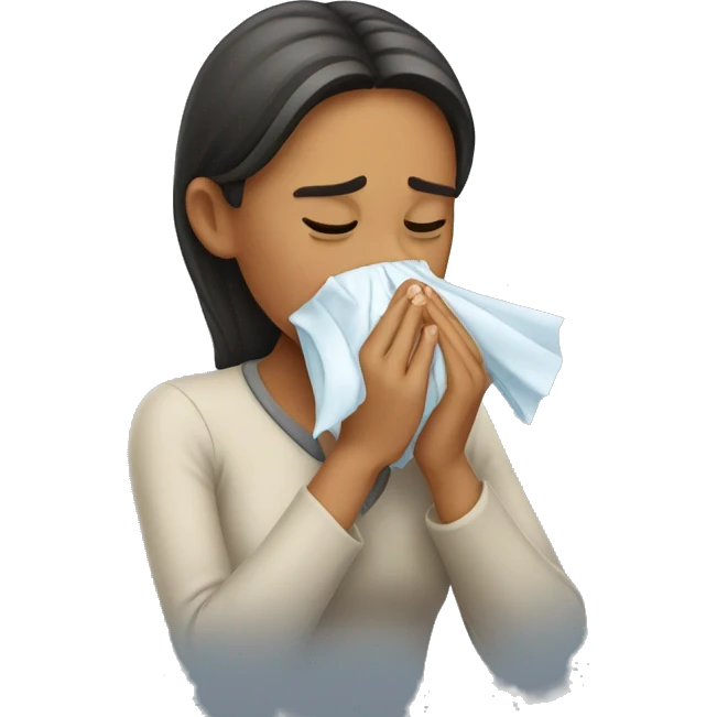 sneezing girl emoji