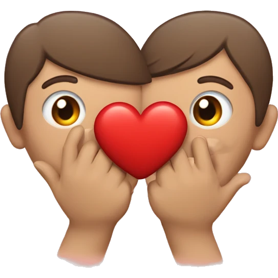  Forma de corazon con dos manos de diferentes personas diferentes emoji