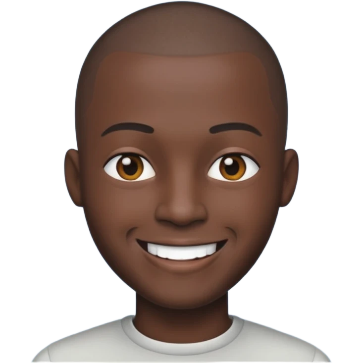 man with buzzcut black emoji