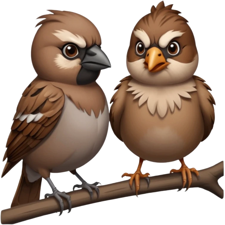 Sparrow mother and father is angry that sad sparrow got an F- emoji