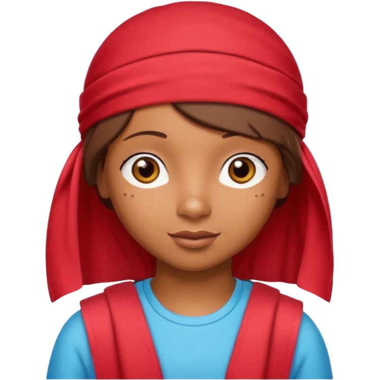 i want an emoji that shows dora the explorer with a red durag on, and next to her there are word that spell SYBAU emoji