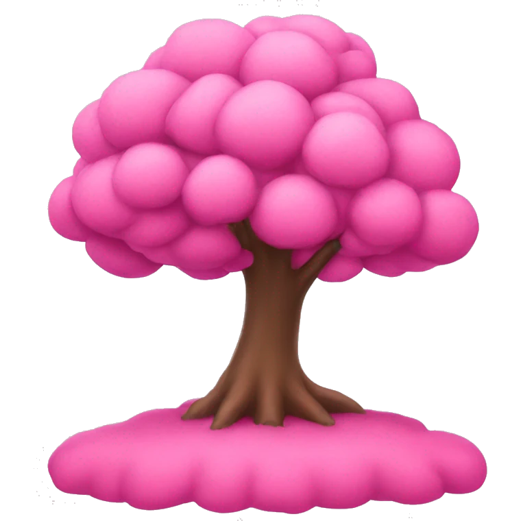 Pink tree emoji