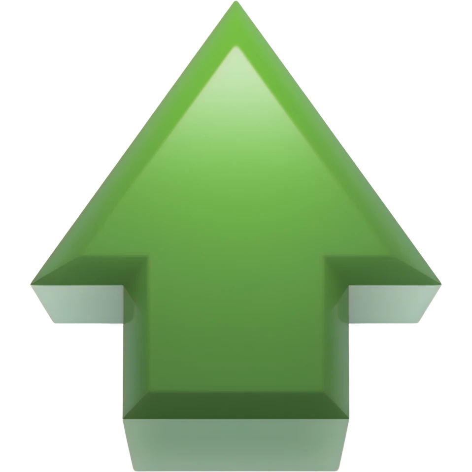 A green triangle pointing up emoji