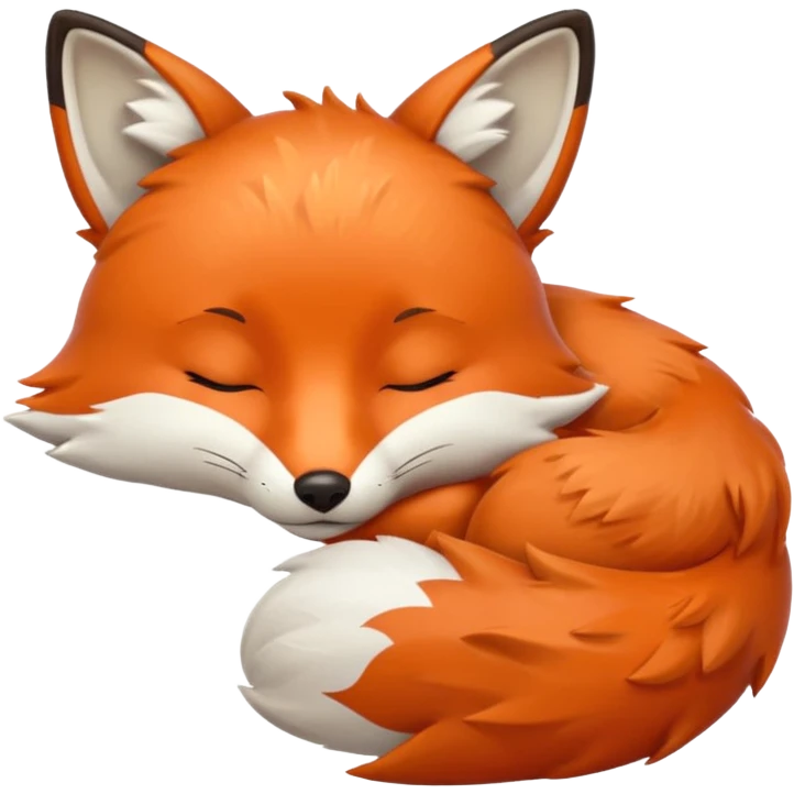 a sleeping fox  emoji emoji