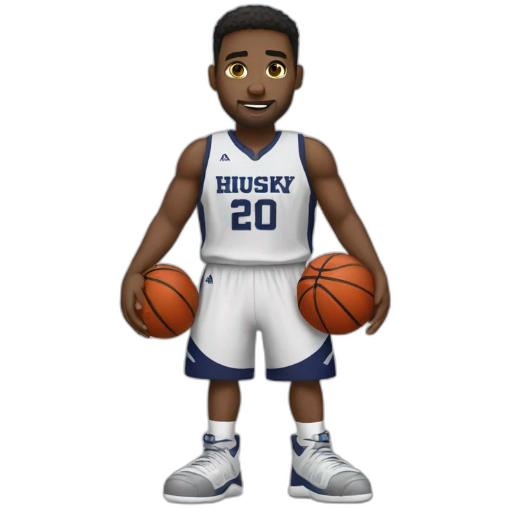 husky basketball player emoji