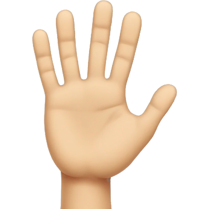 Hand with 4 finger up emoji