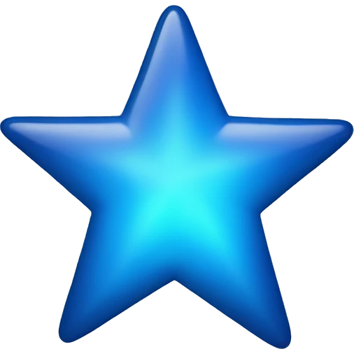 bright blue star emoji