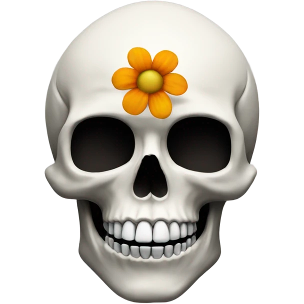 Skull flower emoji