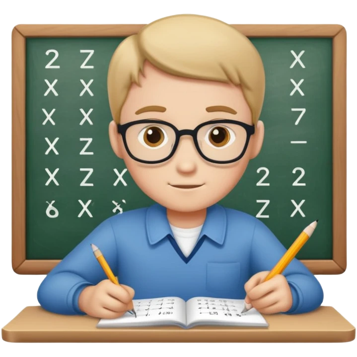 william doing his math work emoji