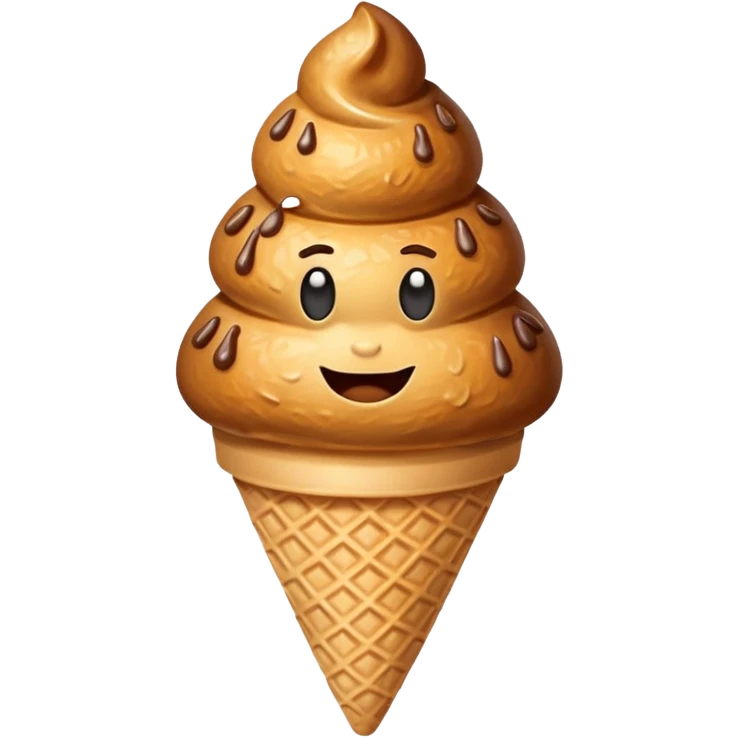 Poop on a cone emoji