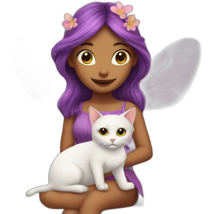 fairy with cat emoji