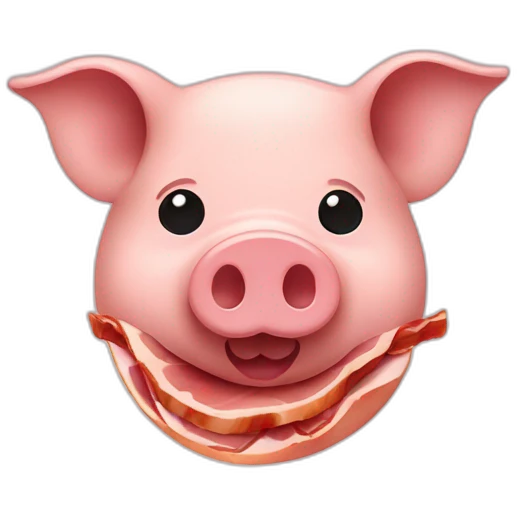 pig sliced and bacon inside emoji