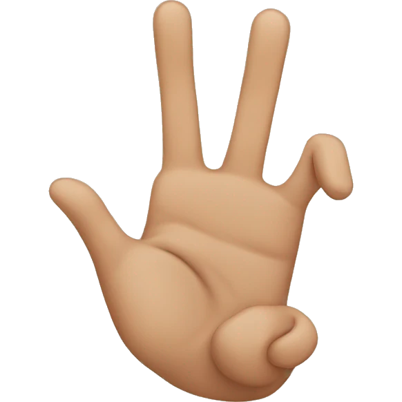 Three fingers  emoji