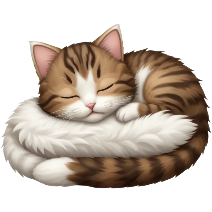 dark brown tabby and white kitten upside down sleeping emoji