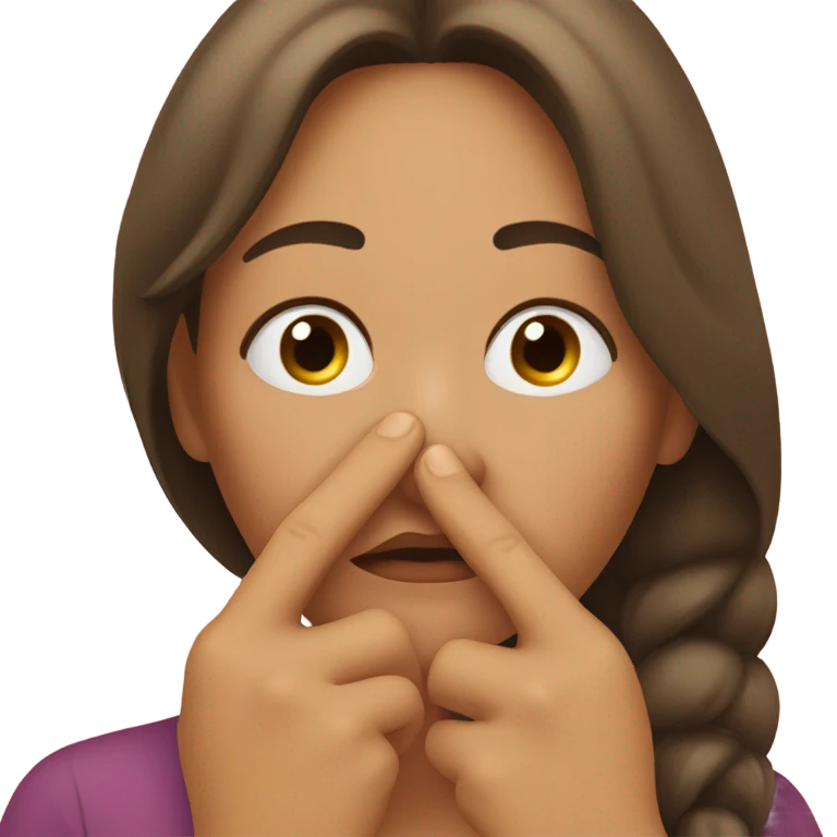 Mom holder her nose closed emoji